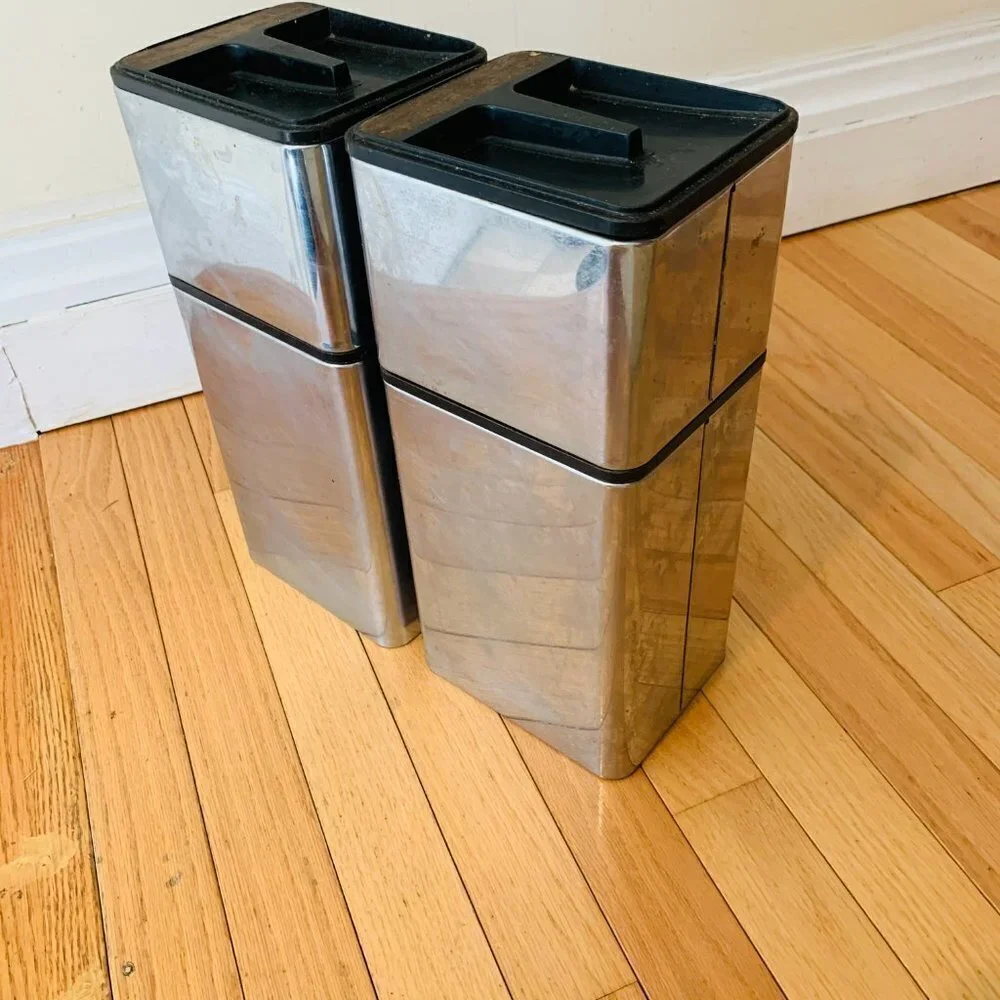 Vintage Mid Century 4 Piece Chrome Canister